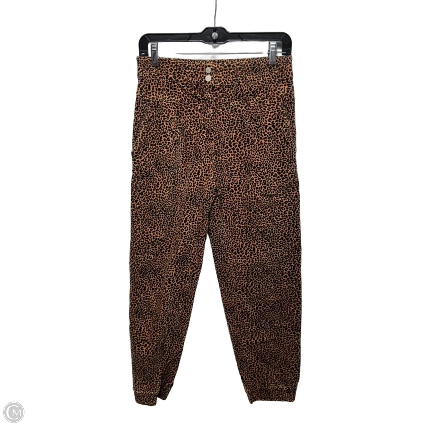 Kalea Corduroy Trouser Joggers By Anthropologie In Animal Print, Size: Xs