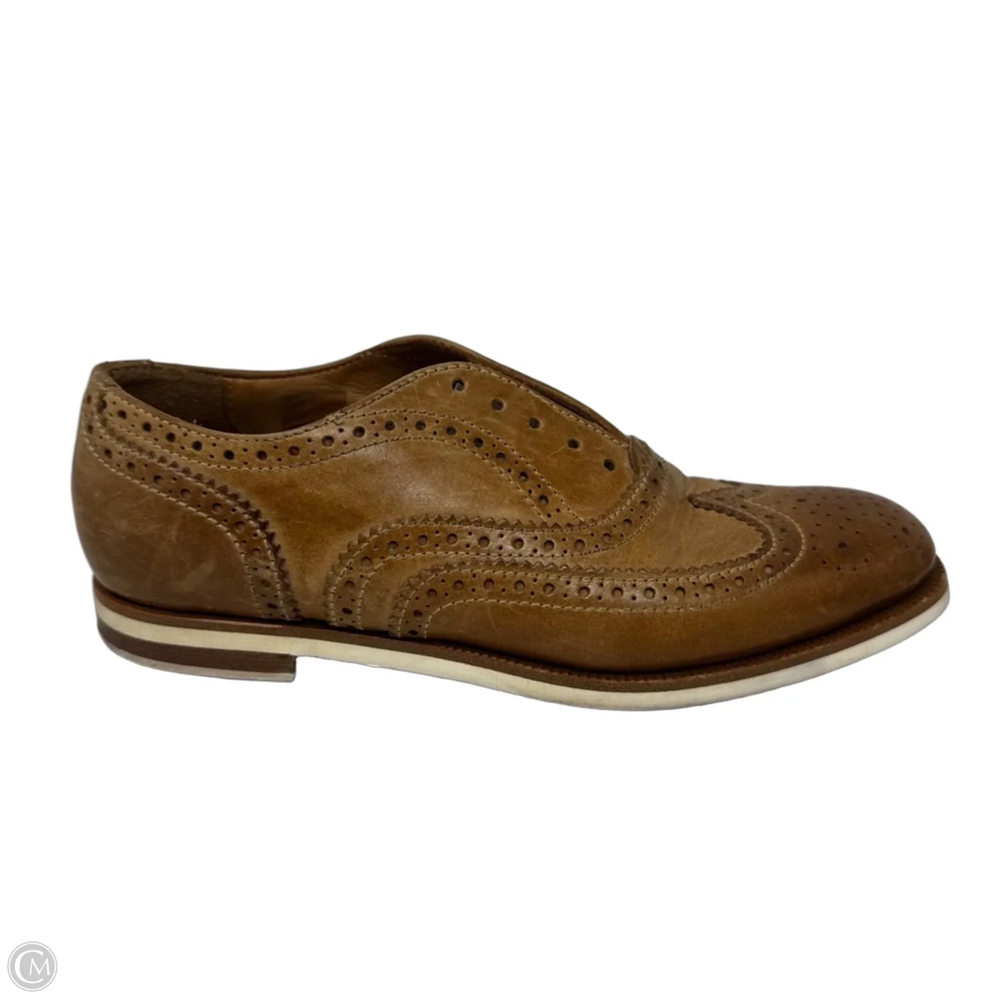 Brogue Slip On Shoes Flats By Rag And Bone In Tan, Size: 6.5 (36.5)