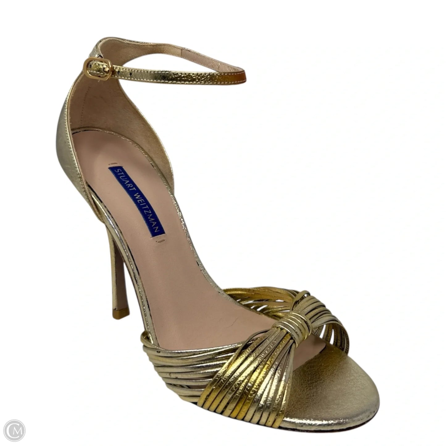 Paulette Sandals Designer By Stuart Weitzman In Gold, Size: 8.5