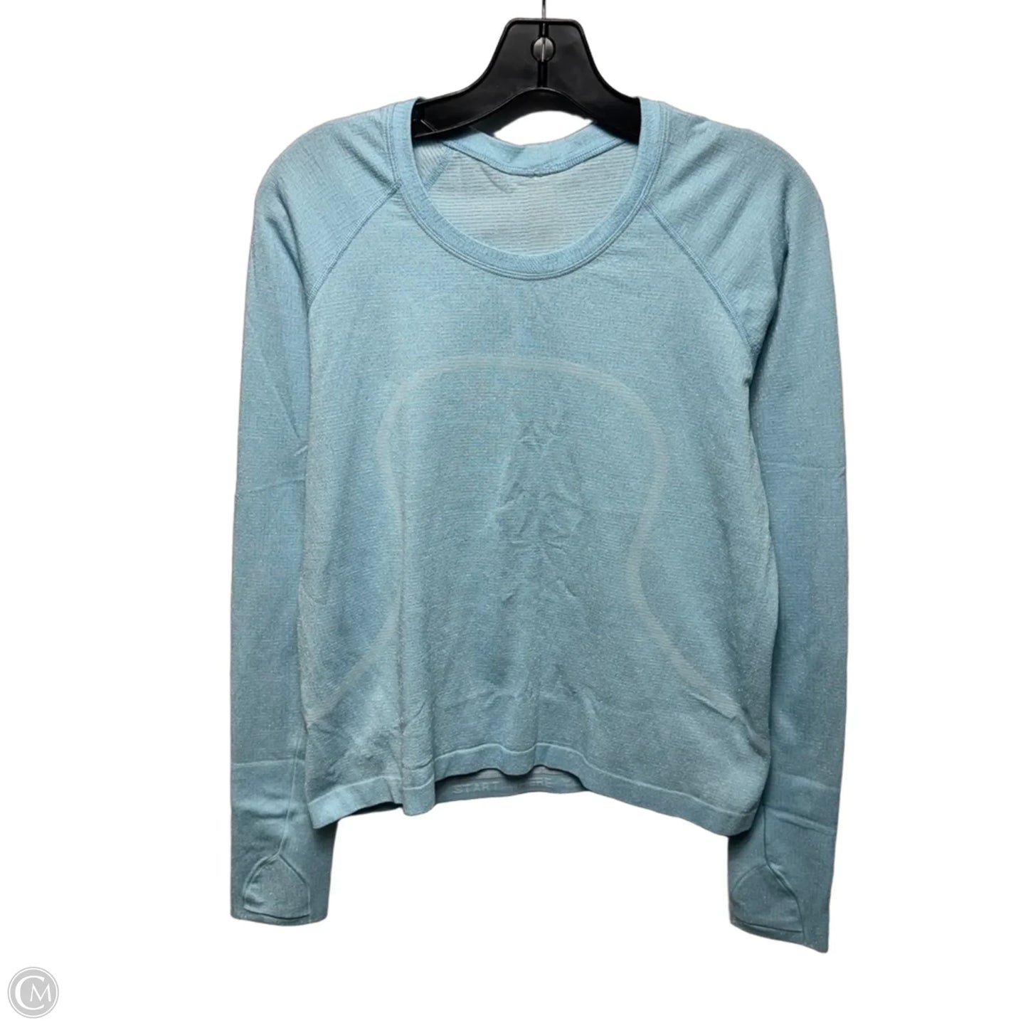 Athletic Top Long Sleeve Crewneck By Lululemon In Sparkling Blue, Size: 12