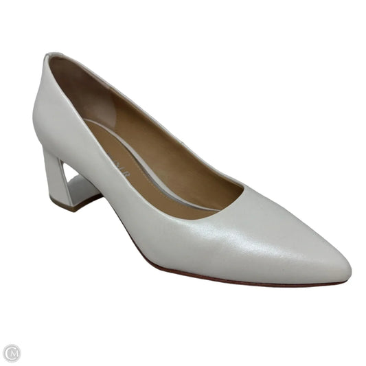Suzette Nappa Leather Slip-On Pumps By Donald Pliner In White, Size: 7