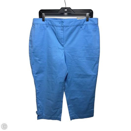 Skimmer Pants Cropped By Talbots In Blue, Size: 14p