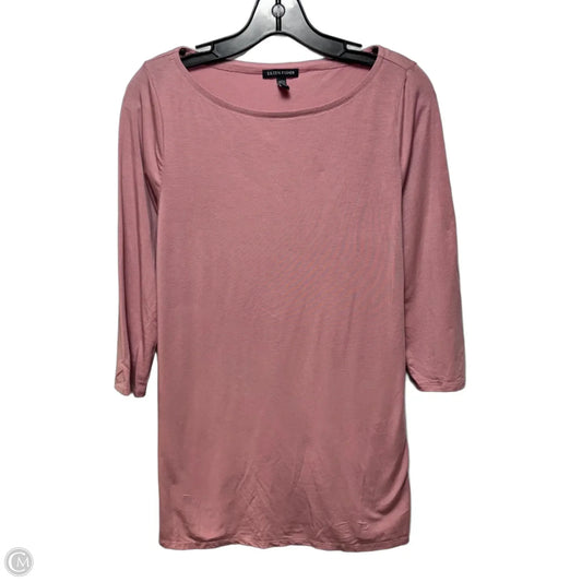 Tencel Top 3/4 Sleeve By Eileen Fisher In Pink, Size: Xs