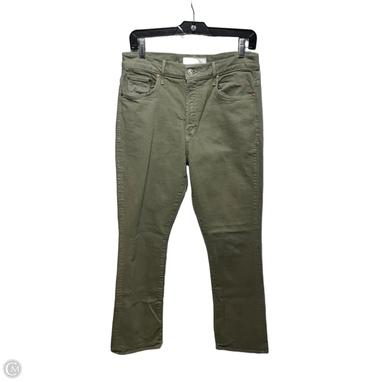 The Insider Hover Jeans By Mother In Green Denim, Size: 14