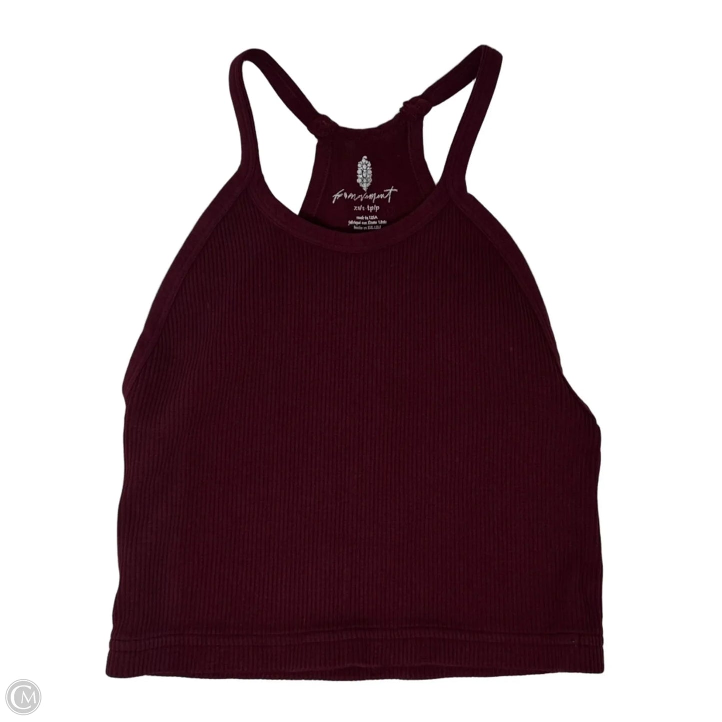 Ribbed Crop Athletic Tank Top By Free People In Red, Size: Xs