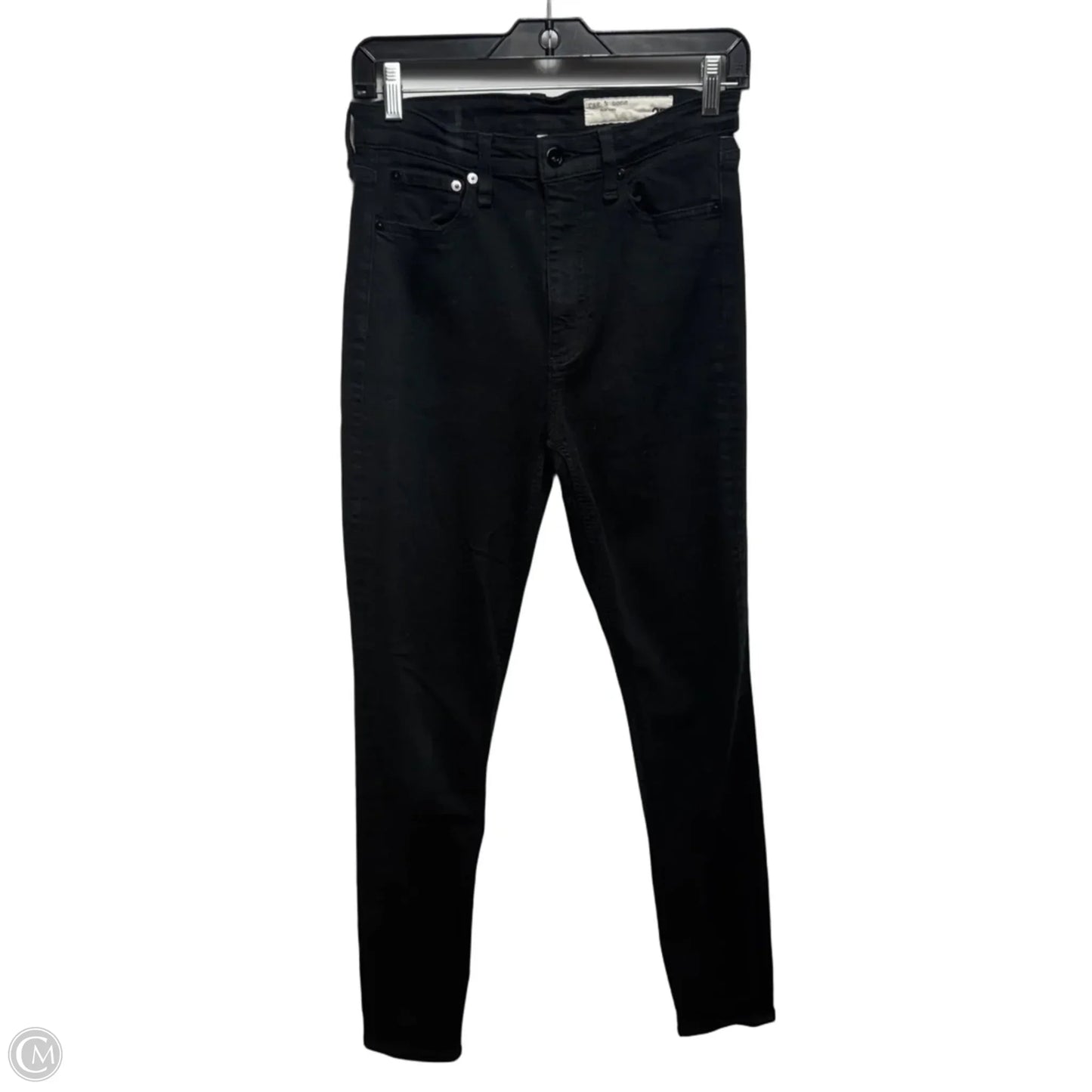 Nina High Rise Skinn Jeans By Rag And Bone In Black Denim, Size: 6/28