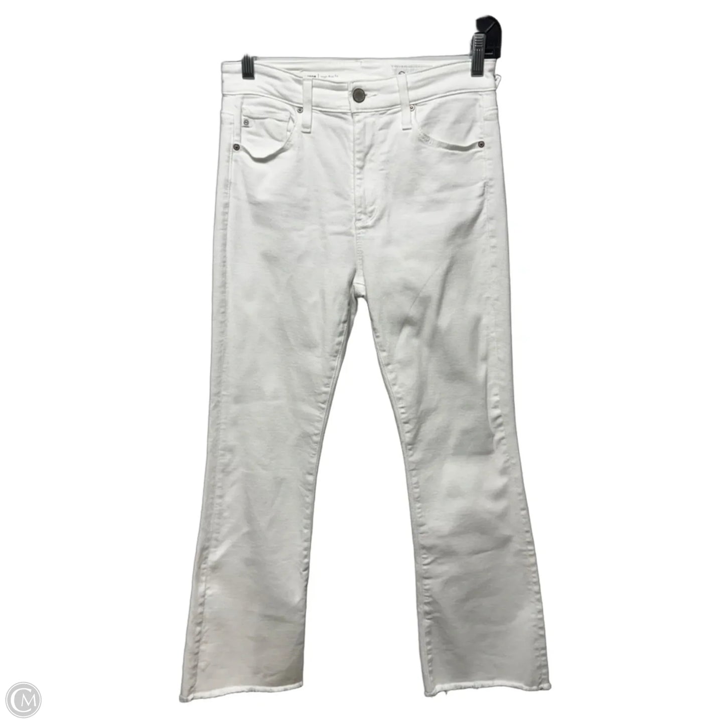 Farrah Boot Crop Jeans Boot Cut By Adriano Goldschmied In White Denim, Size: 2/26