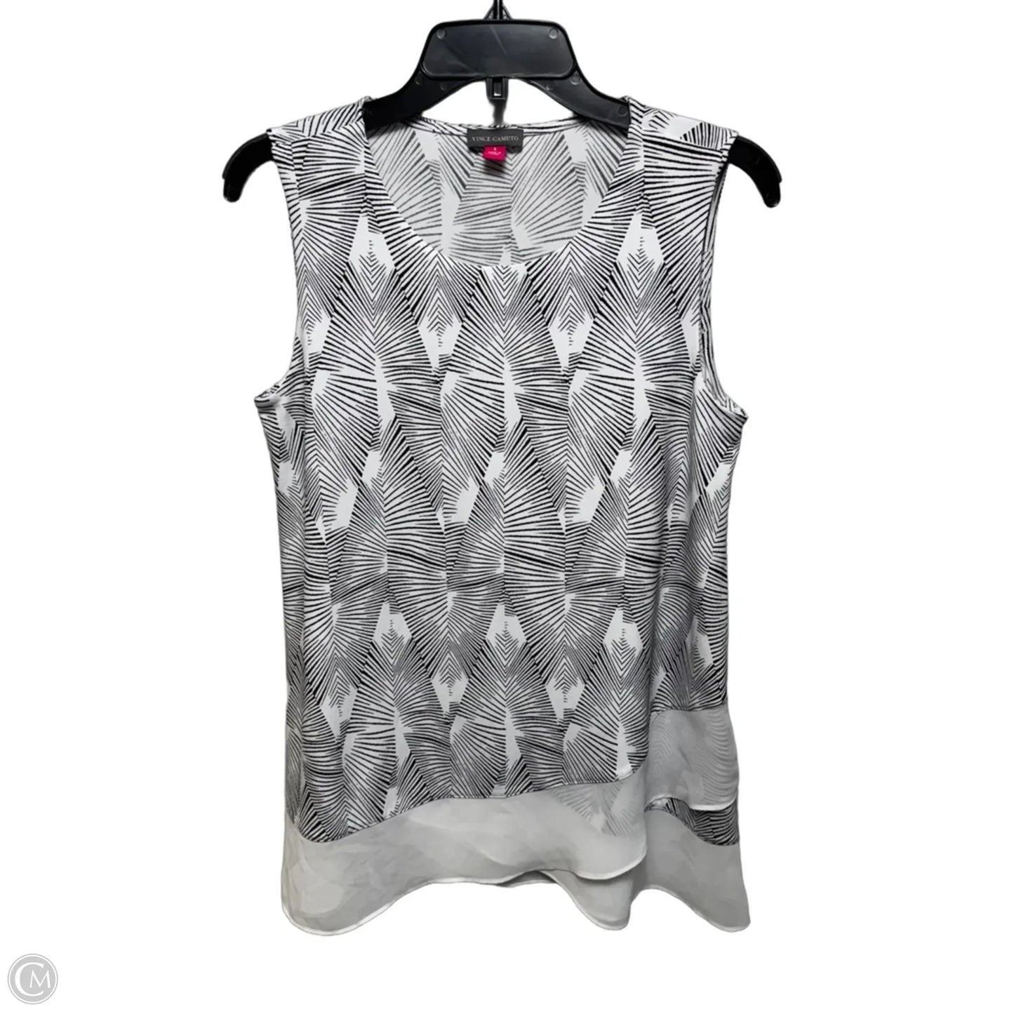 Top Sleeveless By Vince Camuto In Black & White, Size: S