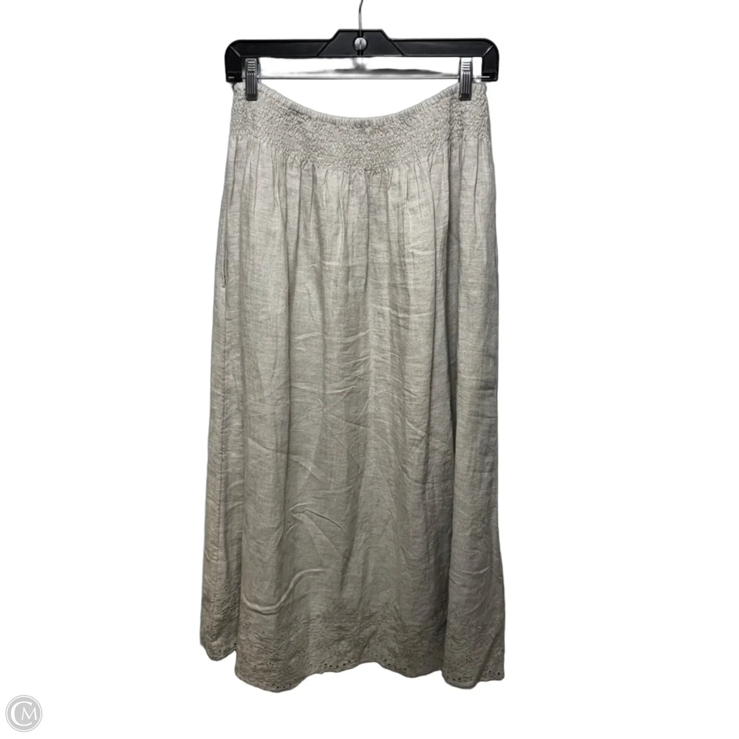 Linen Skirt Maxi By Chicos In Beige, Size: 4