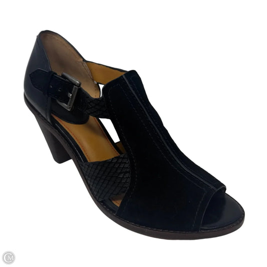 Ginger Shoes Heels Block By Trask In Black, Size: 8.5