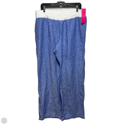 Linen Pants Designer By Lilly Pulitzer In Blue, Size: Xl