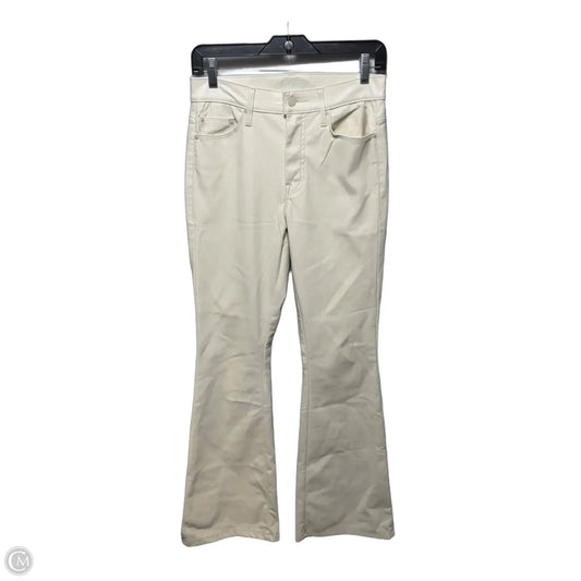 The Weekender Heel Vegan Leather Pants By Mother In Wax On, Wax Off Egret, Size: 4/27