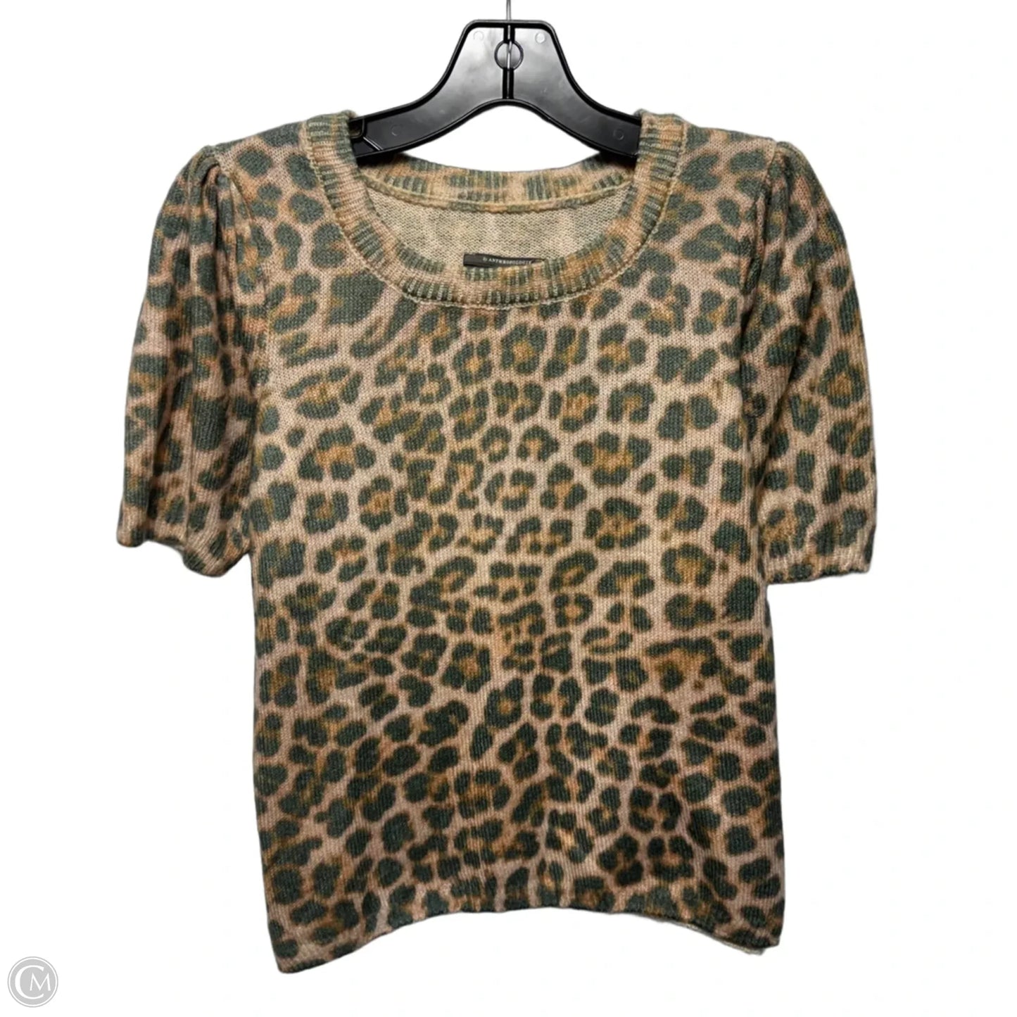 Sweater Short Sleeve By Anthropologie In Animal Print, Size: M