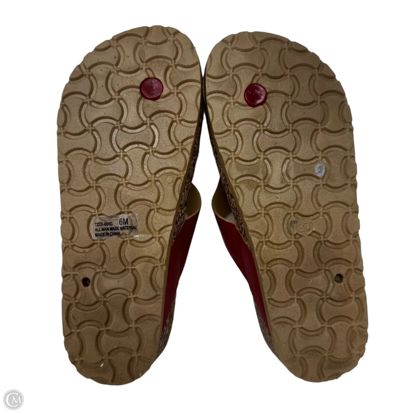 Cork Wedges Sandals By Chinese Laundry In Red, Size: 6