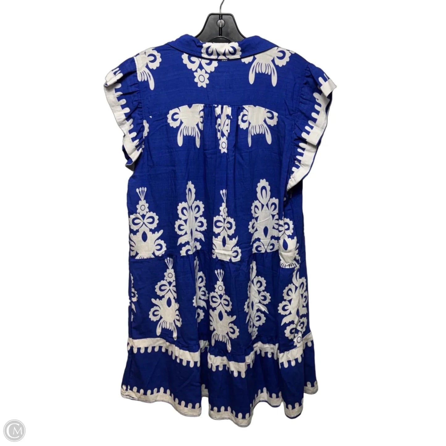 Blue Bombshell Dress By Umgee In Blue & White, Size: XL