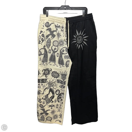 Pants Lounge By Adore In Black & Cream, Size: Xl