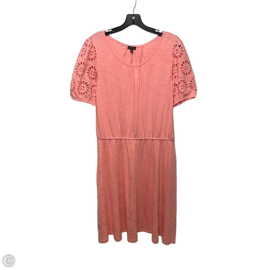 Dress Casual Midi By Talbots In Peach, Size: L