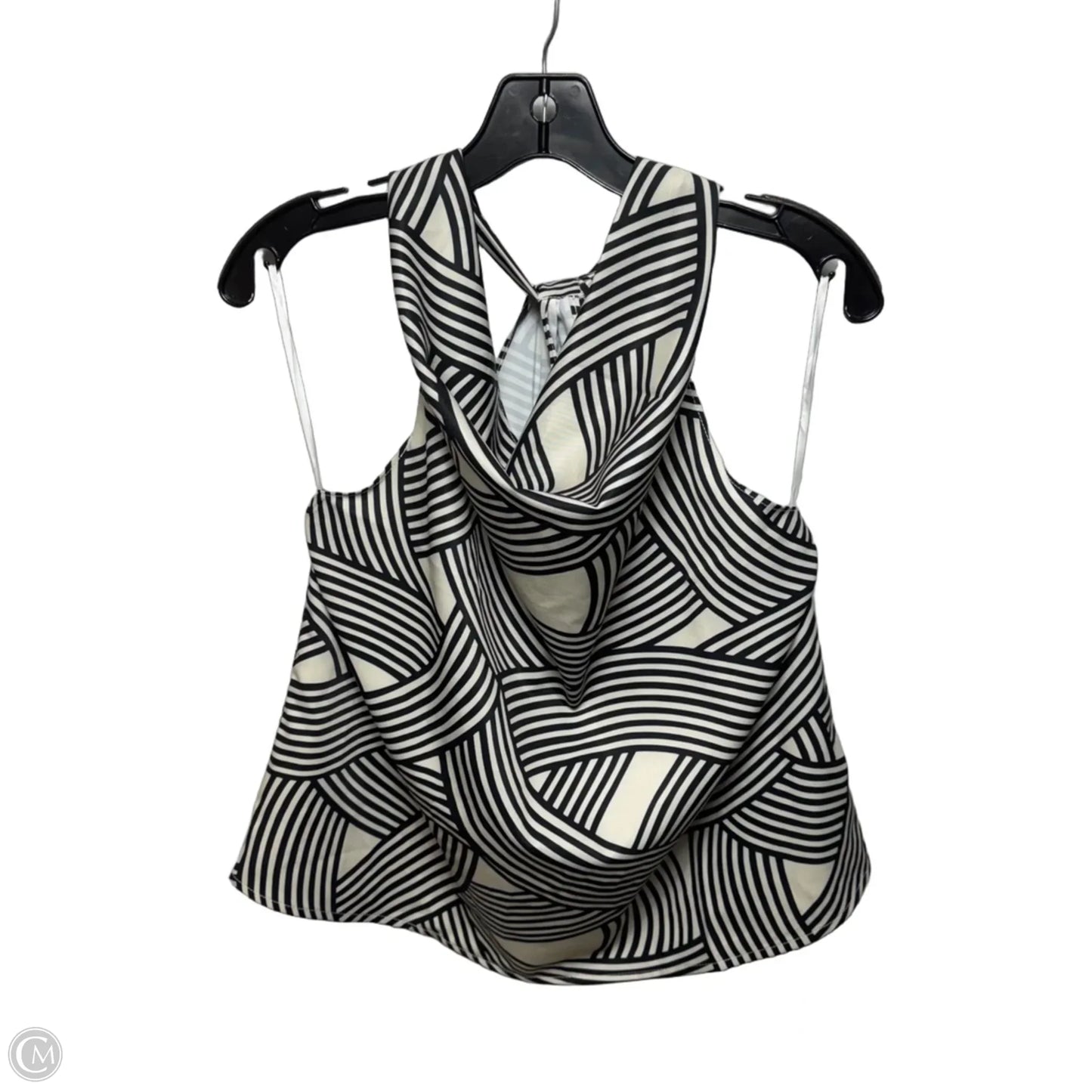 Top Sleeveless By Commense In Black & Cream, Size: Xl