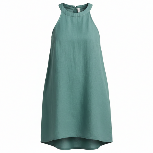 Linen Dress Casual Short By Sigrid Olsen In Aqua, Size: XS