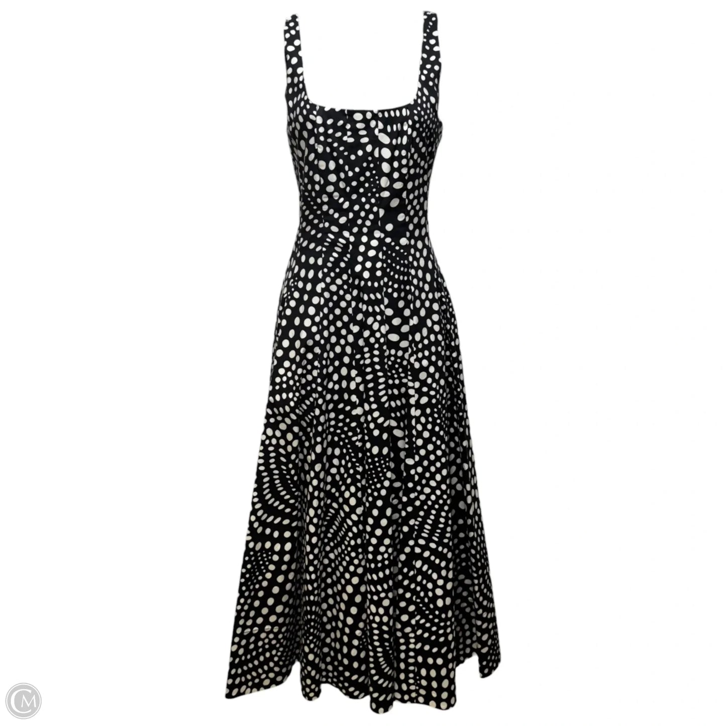 Wells Cotton Poplin Midi Dress By Staud In Wavy Dot, Size: 4