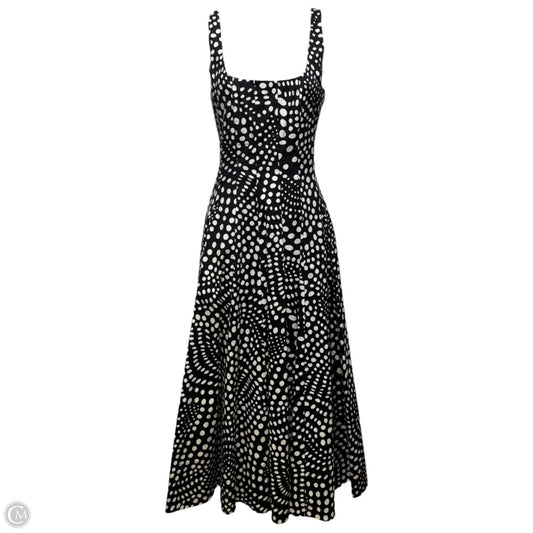 Wells Cotton Poplin Midi Dress By Staud In Wavy Dot, Size: 4