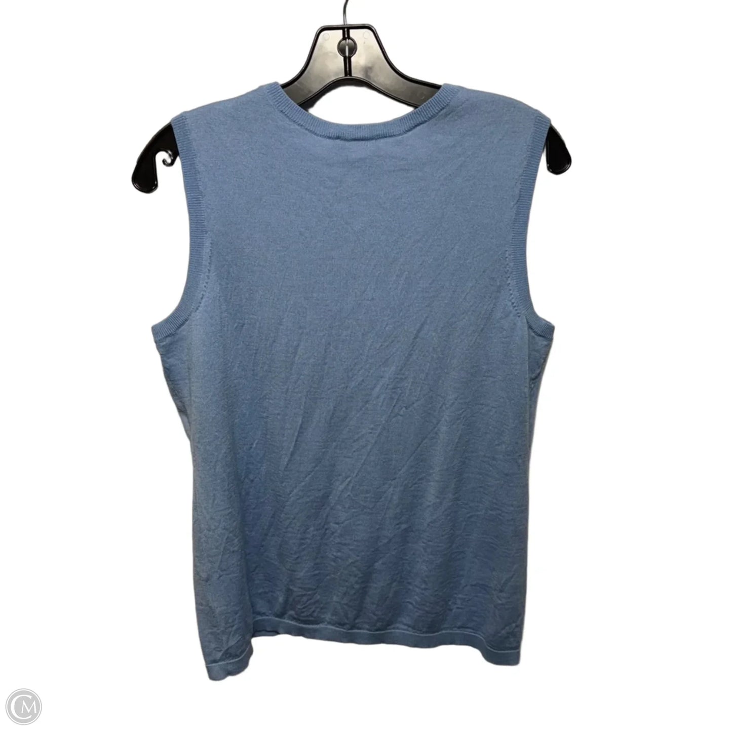Merino Wool Top Sleeveless By Pendleton In Blue, Size: L