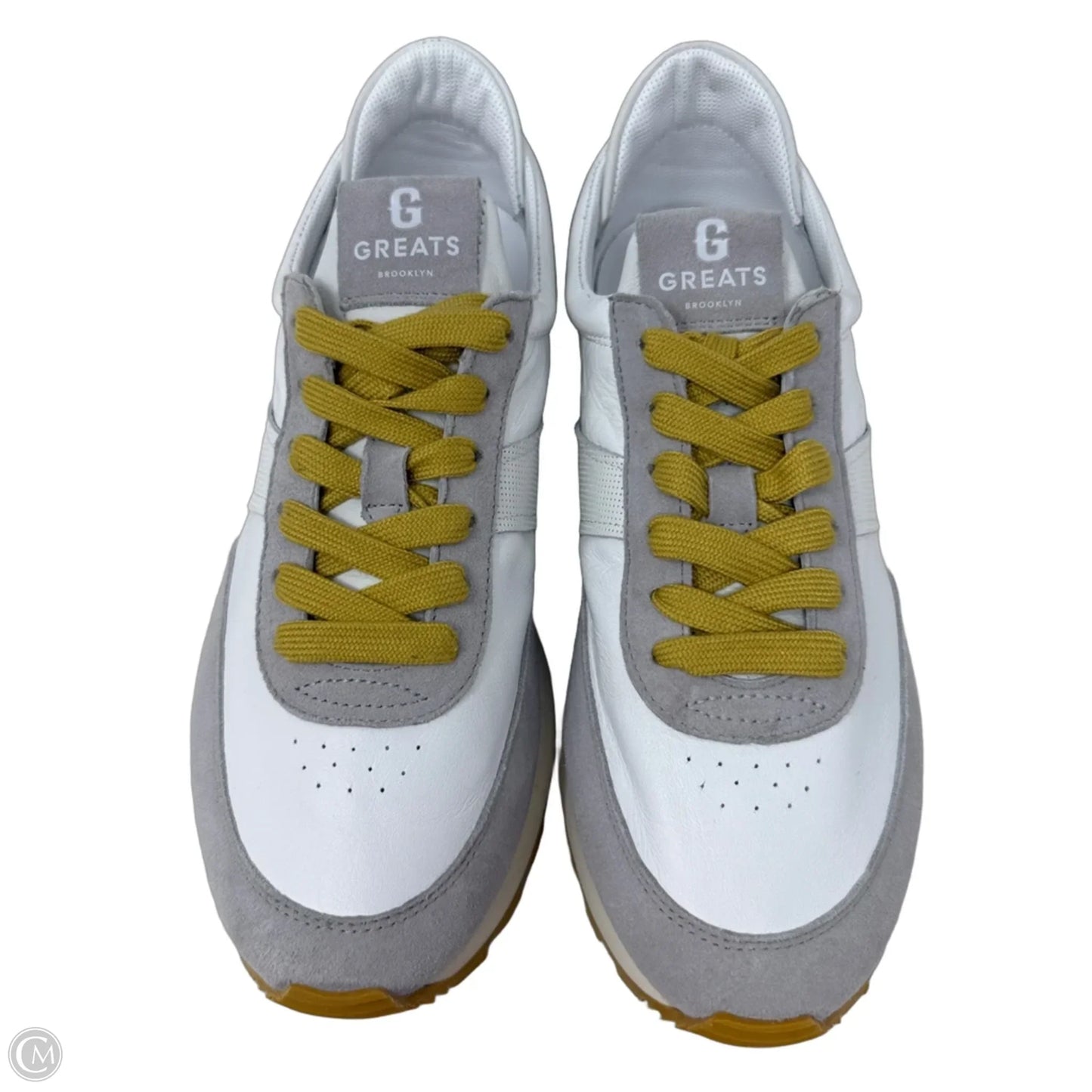 Misty Running Shoes By Greats Brooklyn In White & Yellow, Size: 10