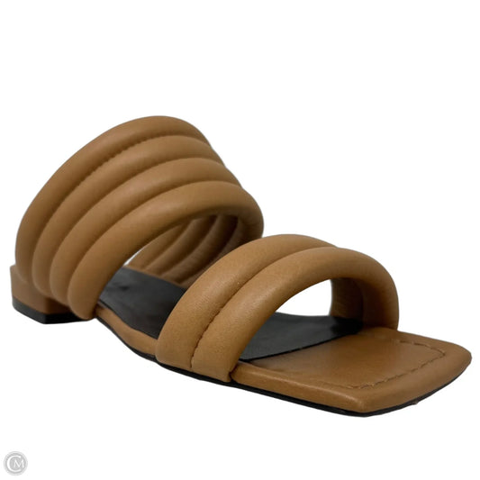 Korin European Puffy Leather Slide Sandals By Marcella In Tan, Size: 8 (EU 38)