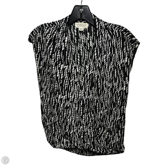 Top Sleeveless By Velvet By Graham & Spencer In Black & Cream, Size: S