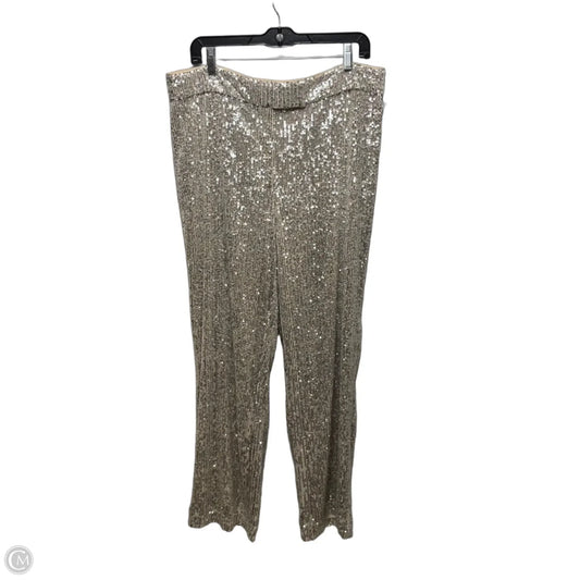 Sequin Pants By Loft In Silver, Size: 14