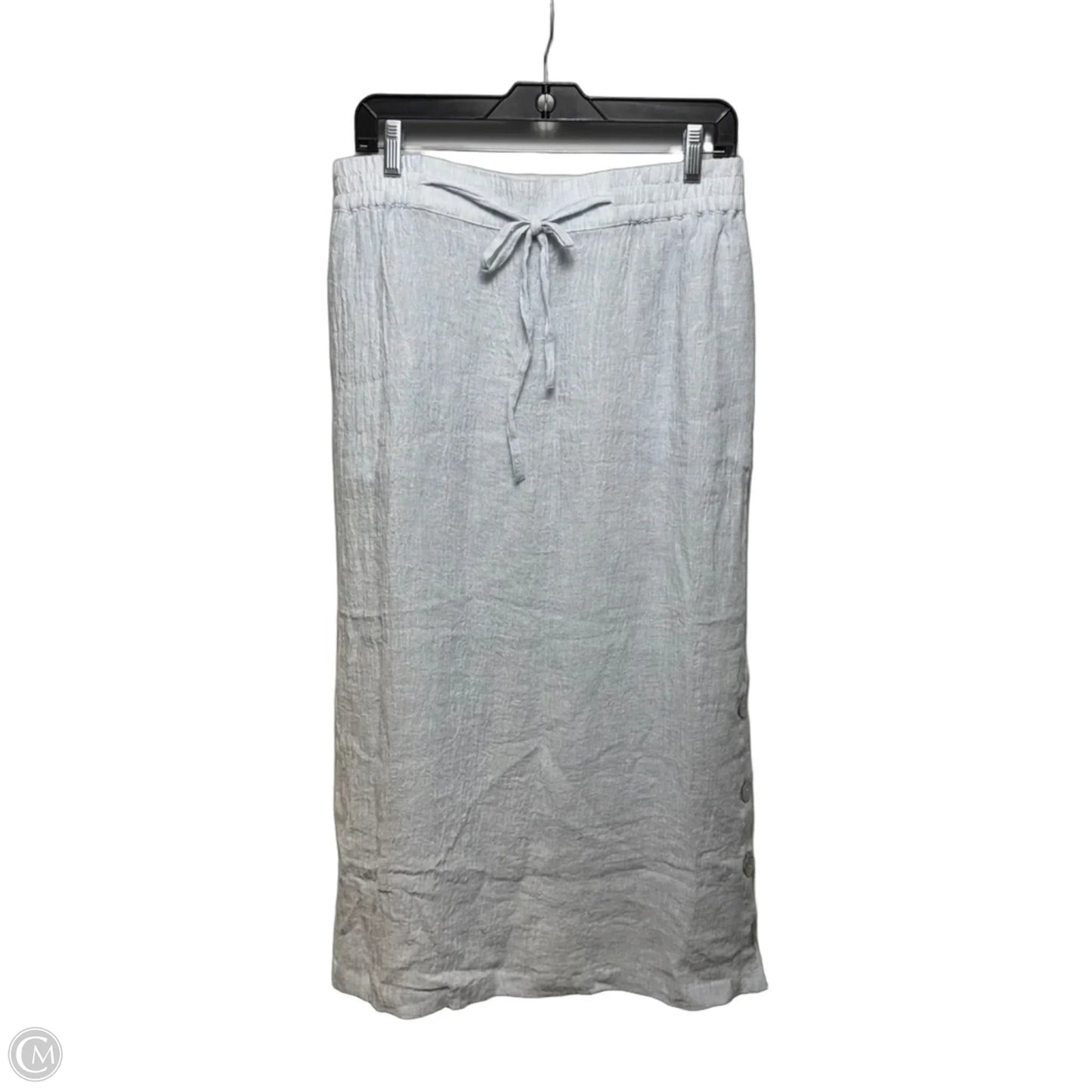 Linen Skirt Maxi By Tahari In Blue, Size: L