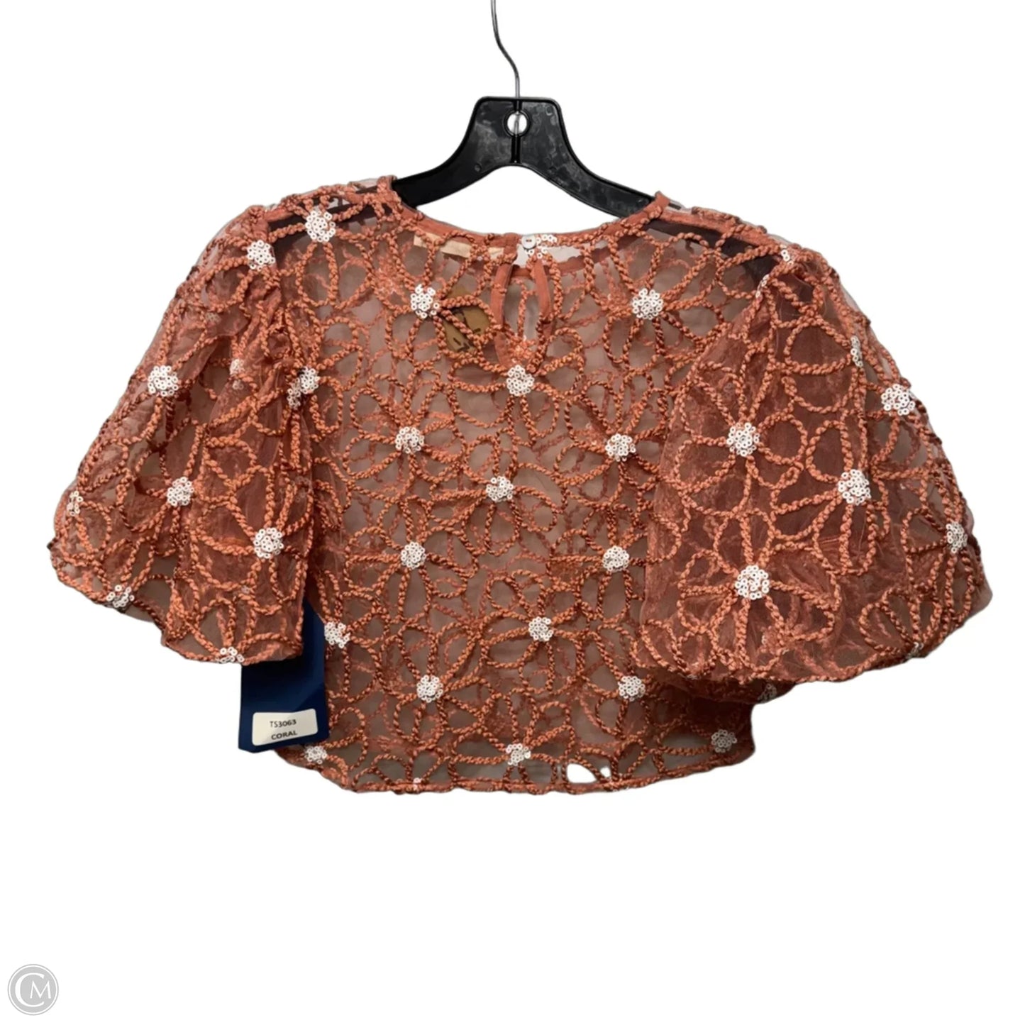 Top Short Sleeve By Blue Tassel In Coral, Size: S/M ESTIMATED