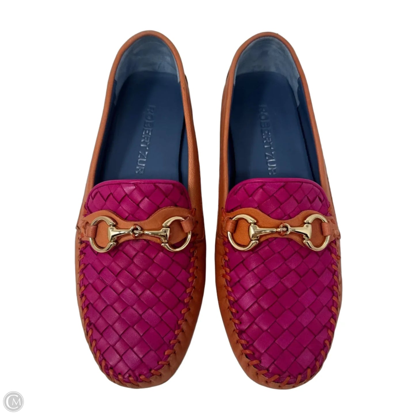 Perlata Driving Loafers By Robert Zur In Orange & Pink, Size: 8