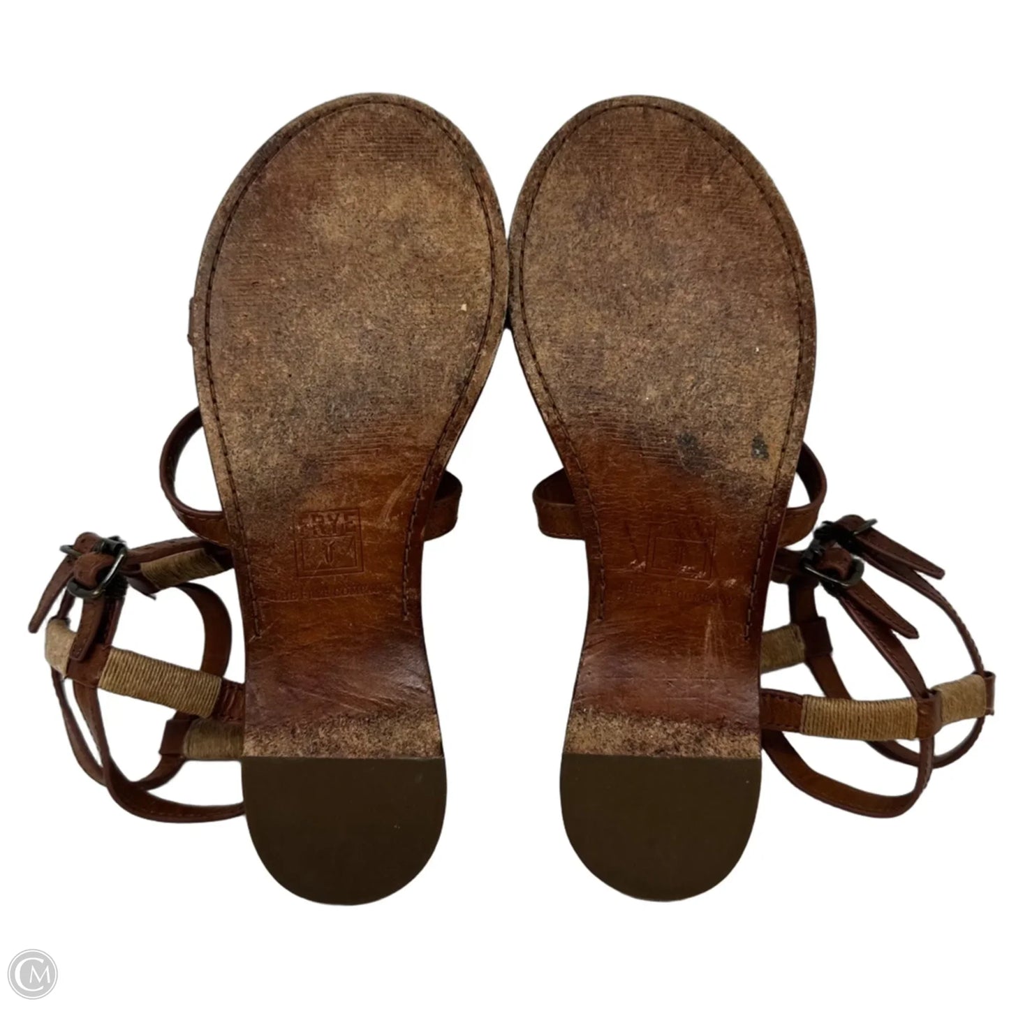 Rachel Gladiator Sandals Designer By Frye In Brown, Size: 8