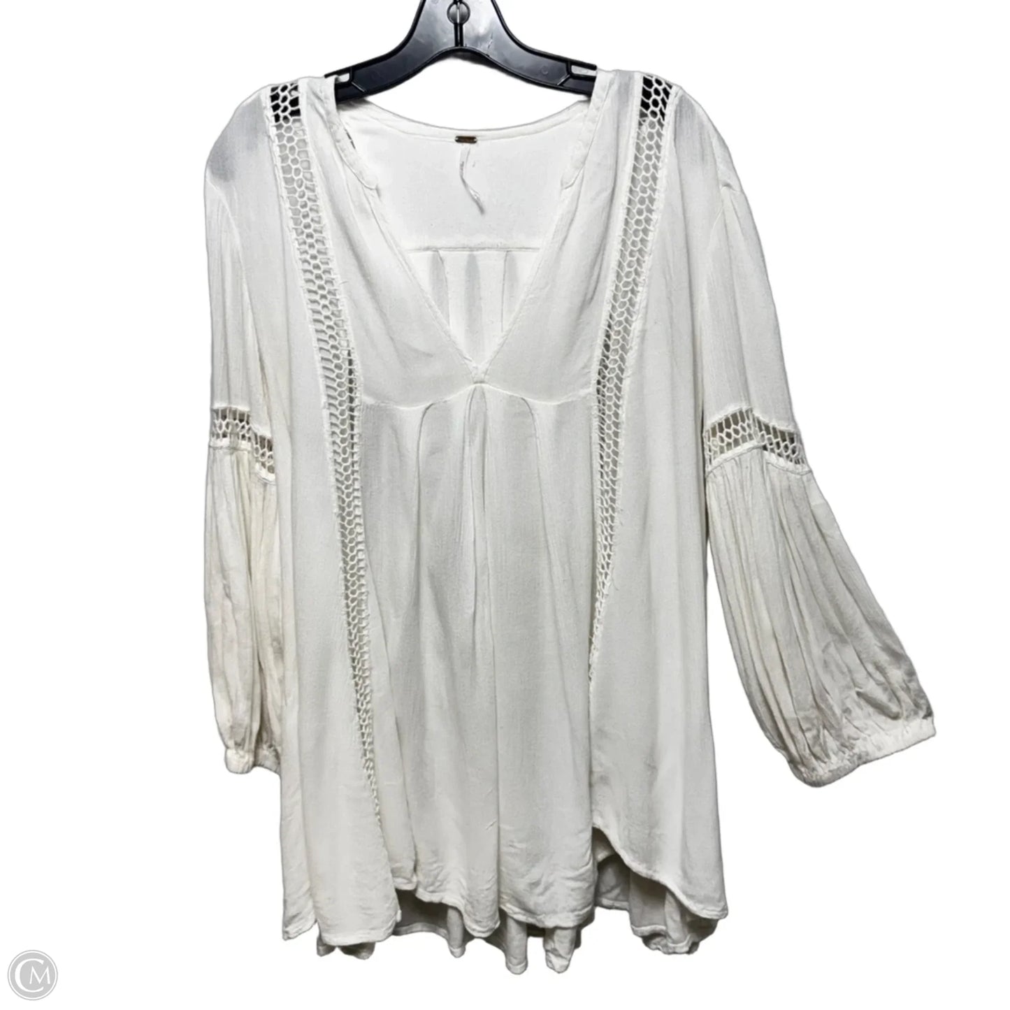 Tunic Long Sleeve By Free People In White, Size: Xs
