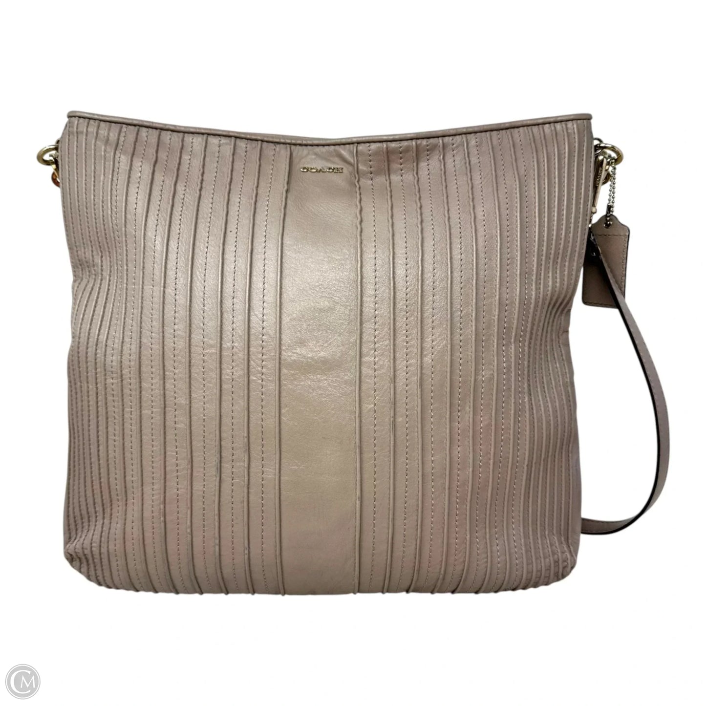 Madison Pintuck Hobo Handbag Designer By Coach, Size: Medium