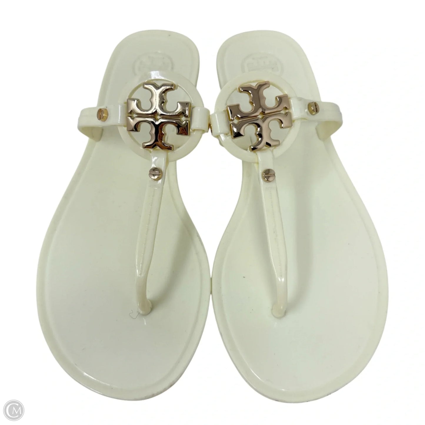 Mini Miller Jelly Sandals Designer By Tory Burch In Cream, Size: 5