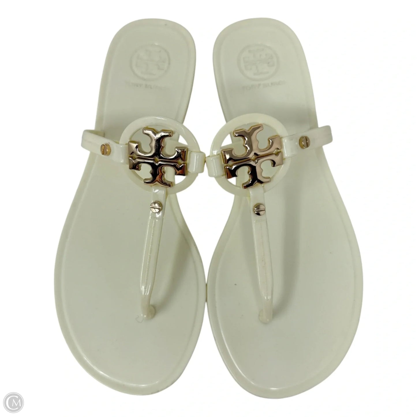 Mini Miller Jelly Sandals Designer By Tory Burch In Cream, Size: 5