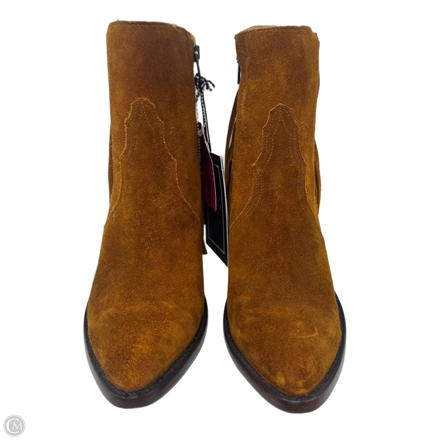 Maypop Fringe Suede Boots Western By Lucchese In Tan, Size: 7.5