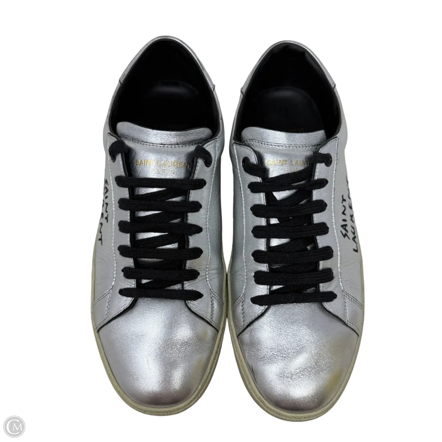 Court Classic SL/06 Sneakers Luxury Designer By Yves Saint Laurent In Silver, Size: 12 (IT 42)