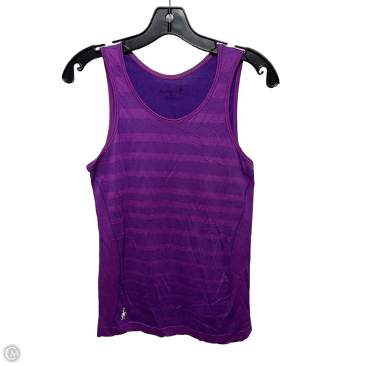Athletic Tank Top By Smartwool In Striped Pattern, Size: S