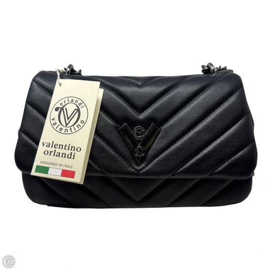 Quilted Flap Handbag By Valentino Orlandi, Size: Medium