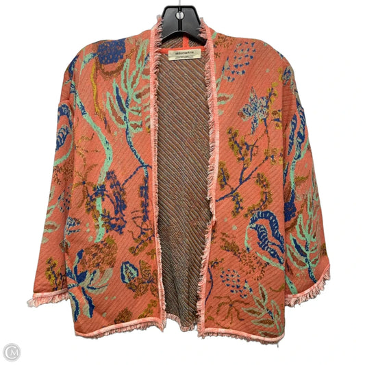 Bamboo Knit Fringe Sweater Cardigan By Aldomartins In Multi-colored, Size: 6