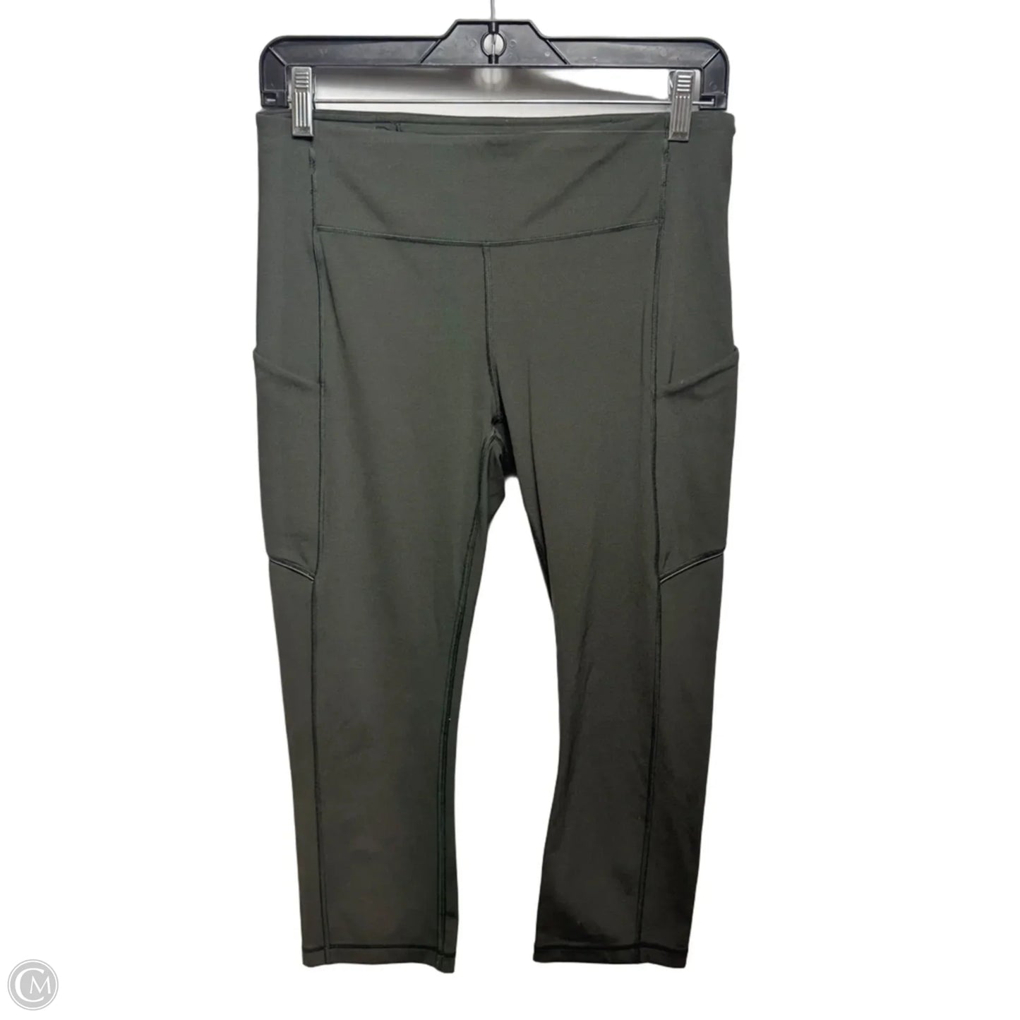 Athletic Capri Leggings By Lululemon In Green, Size: 8