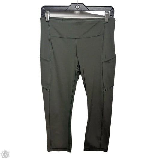 Athletic Capri Leggings By Lululemon In Green, Size: 8