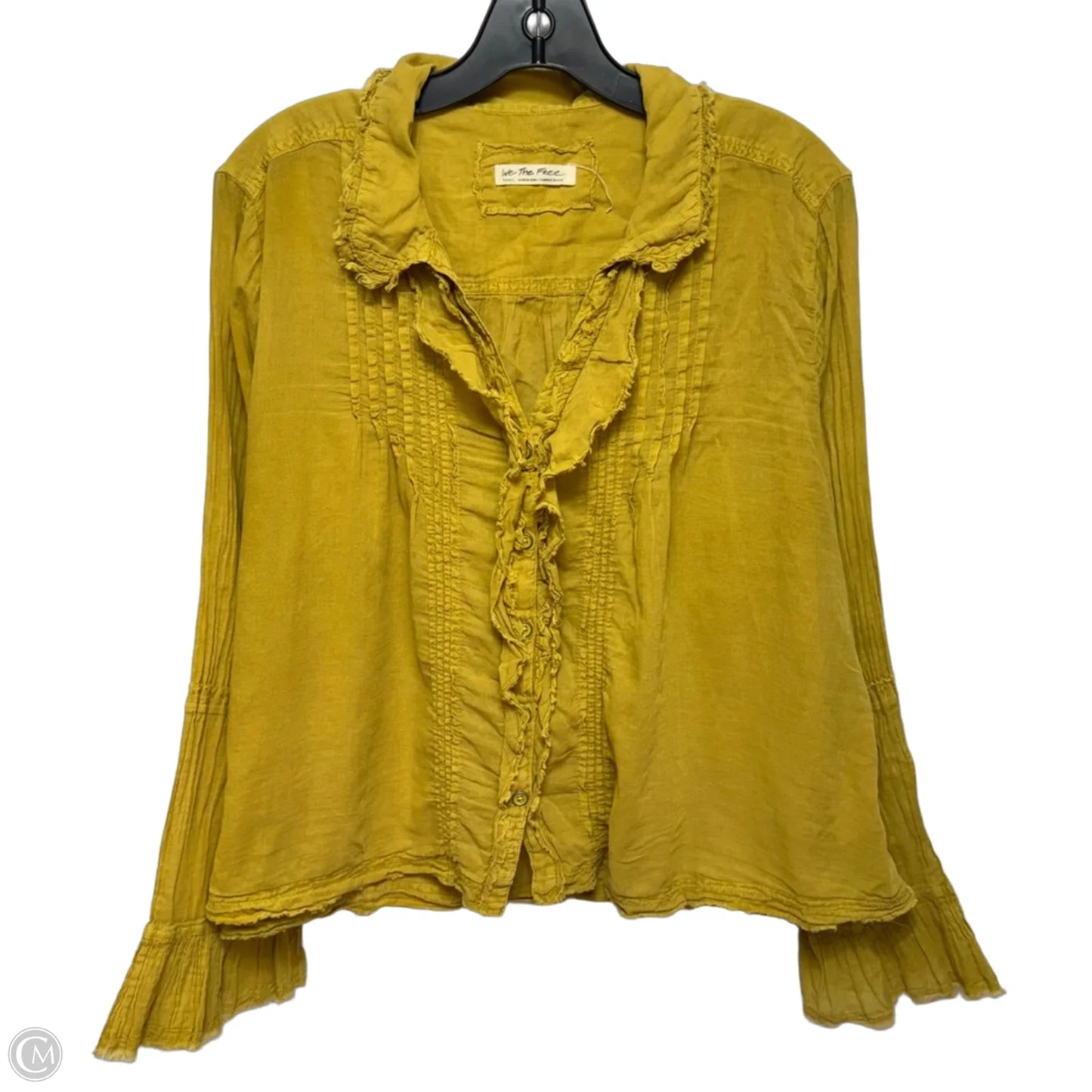 Top Long Sleeve By We The Free In Chartreuse, Size: S