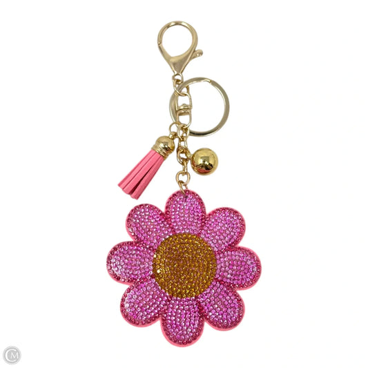 Puffy Rhinestone Flower Key Chain Unbranded
