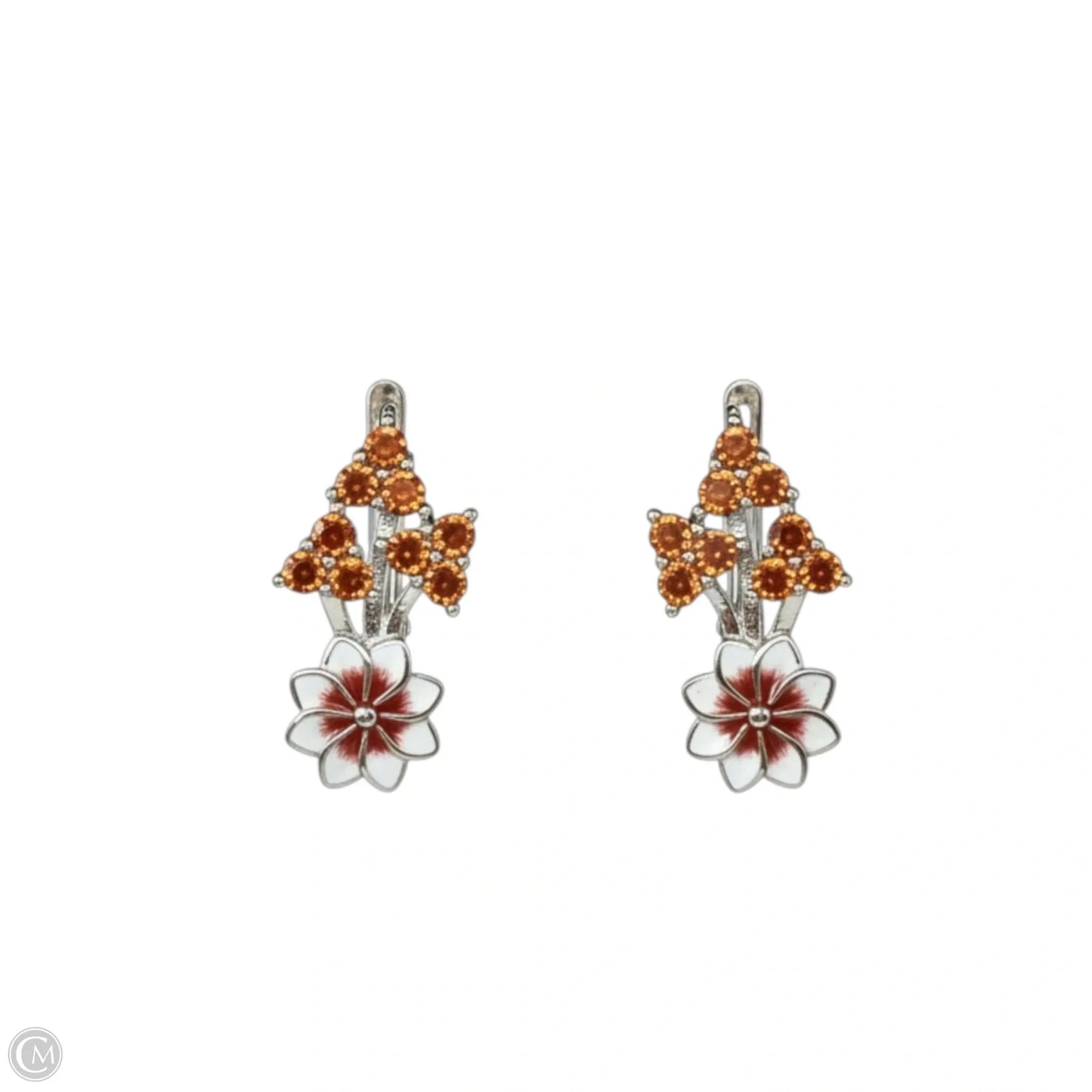 Flower Leverback Earrings