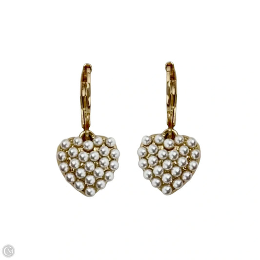 Faux Pearl Heart Leverback Earrings By Ralph Lauren