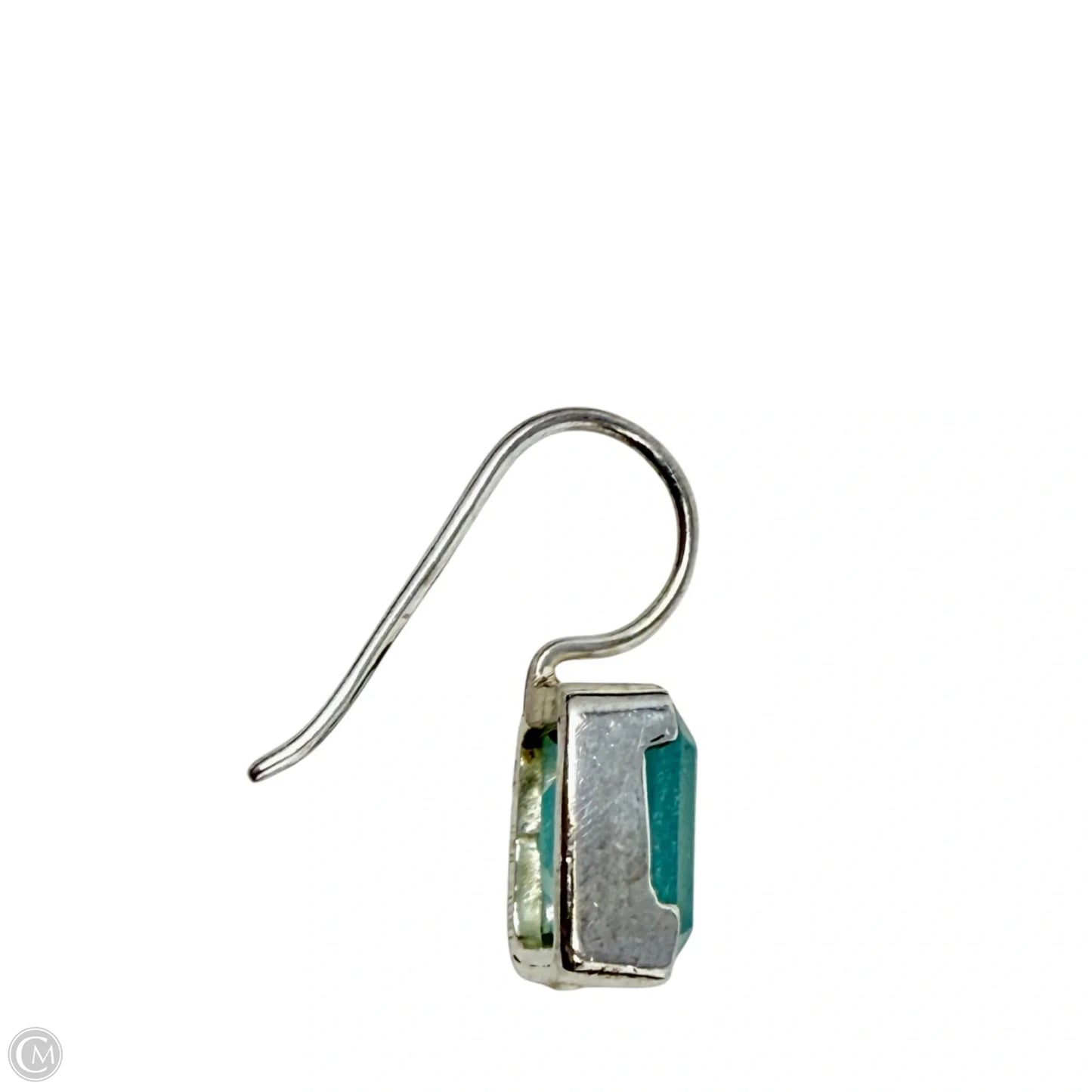 Sterling Silver & Aqua Chalcedony Drop Earrings By YS India